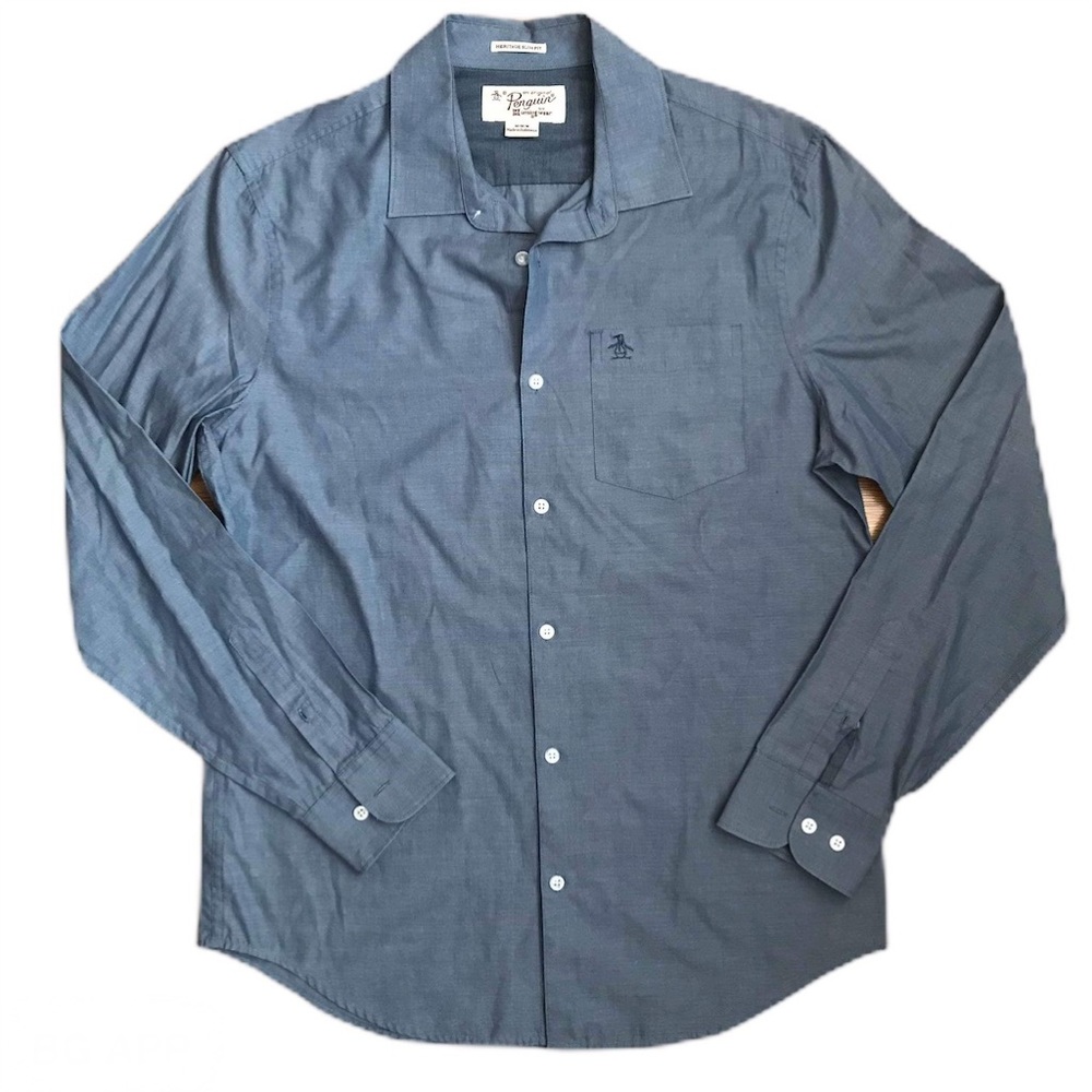 Penguin mens button up dress shirt size medium
